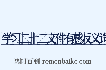 学习二十二文件有感反义词是什么意思的图片